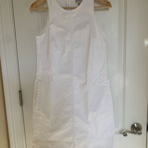 Jcrew White cotton twill dress. Worn once.